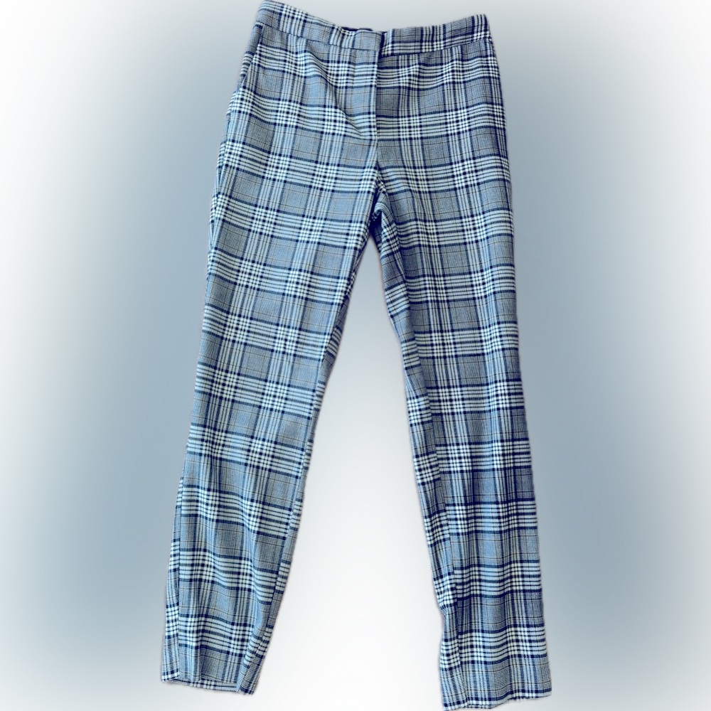 Plaid pants - blue and brown plaid